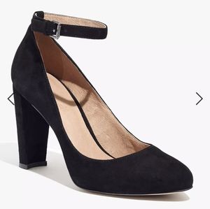 Madewell The Cara ankle strap pumps in suede